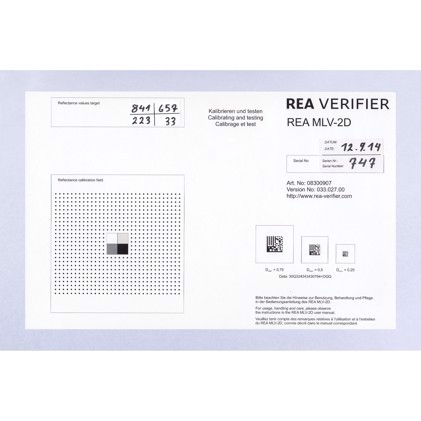 REA-kalibreringsreferansekort, REA MLV, REA Cube, REA Verimax.