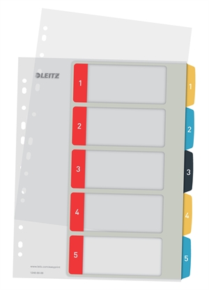 Leitz Register utskriftsvennlig PP A4+ 1-5 Koselige farger