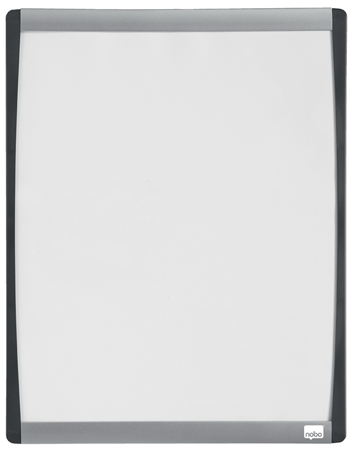 Nobo WB-tavle med buet ramme, hvit, 33,5x28cm.