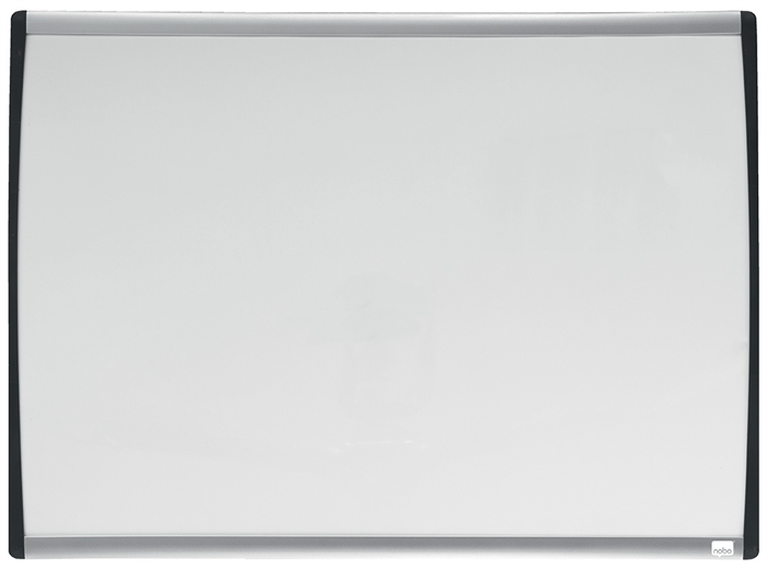 Nobo WB-tavle med buet ramme, hvit, 58,5x43cm