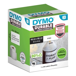 Dymo LabelWriter slagfast ekstra stor fraktetikett 104 mm x 159 mm stk.