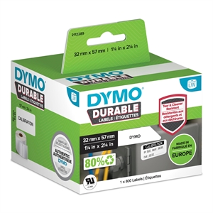Dymo-etikettskriveren Durable medium flerbruksetikett 57 mm x 32 mm stk.