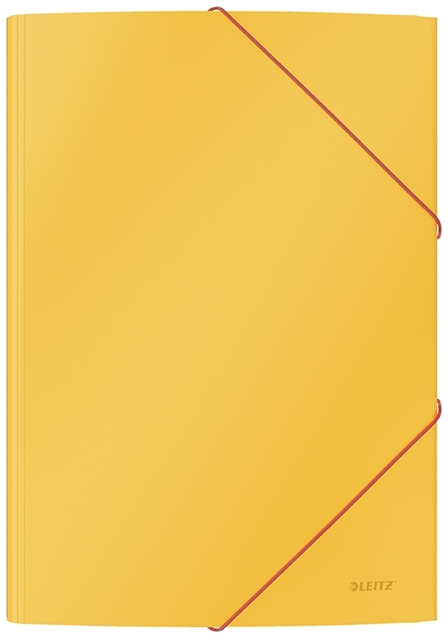 Leitz 3-klapp elastisk mappe Cosy, kartong, A4, gul