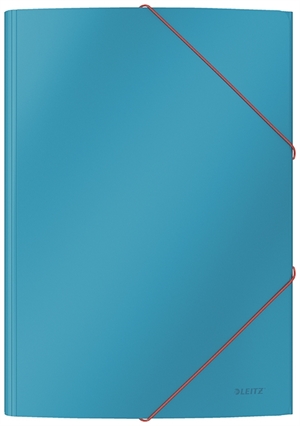 Leitz 3-flapp elastisk mappe Cosy av kartong i A4-størrelse, blå.