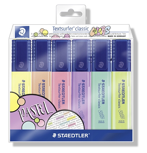 Staedtler Overstregningspen Textsurfer pastell/vintage assortert (6)