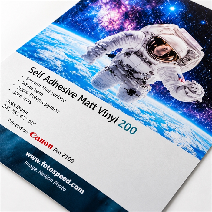 Selvklebende Matt Vinyl 200g