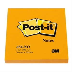 3M Post-it-notater 76 x 76 mm, oransje