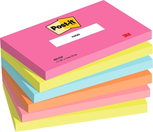3M Post-it Poptimistic 76 x 127 mm, 100 ark - 6 pakke