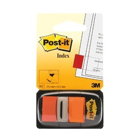 3M Post-it indeksfaner 25,4 x 43,2 mm, orange
