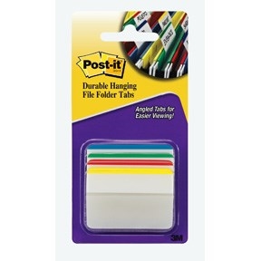 3M Post-it-indeksfaner 50,8 x 38,1 Sterke "bøy" forskjellige farger - 4 pakker