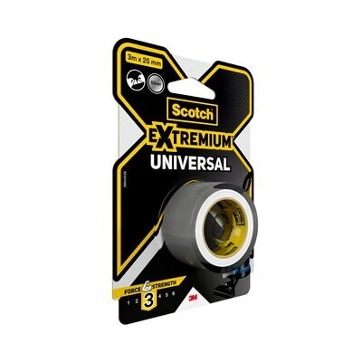 3M Tekstiltape Extremium Sølv 3m x 25mm