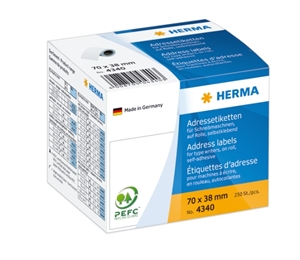 HERMA-etikett på rull adresse 70 x 38 mm, 250 stk.