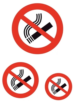 HERMA etiketter "Røyking forbudt" røykeforbud osv., 3 stk.