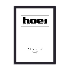 Sort treramme til foto og plakater 21 x 29,7 cm (A4)
