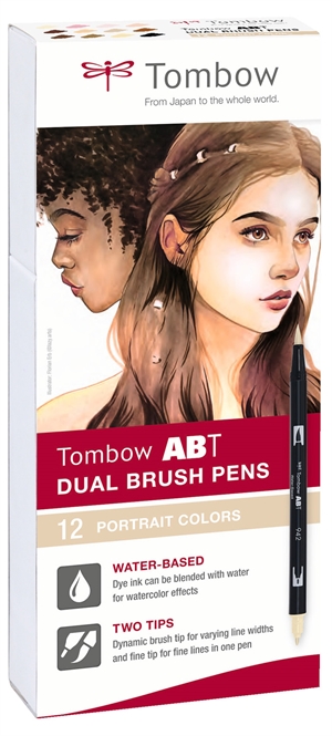 Tombow Marker ABT Dual Brush 12P-4 portrettfarger (12)