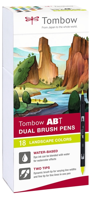 Tombow Marker ABT Dual Brush 18P-6 Landskap eske (18)