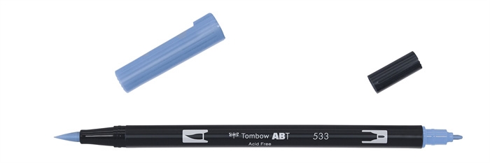 Tombow Marker ABT Dual Brush 533 påfuglblå