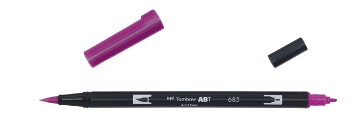 Tombow Marker ABT Dual Brush 685 dyp magenta