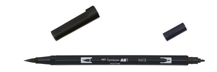 Tombow Marker ABT Dual Brush N15 svart