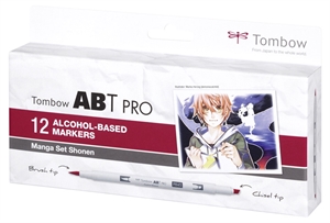 Tombow Marker alkohol ABT PRO Dual Brush 12P-5 Manga sett (12)
