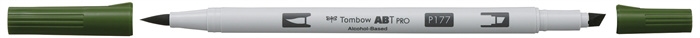 Tombow Marker alkohol ABT PRO Dual Brush 177 mørk jade