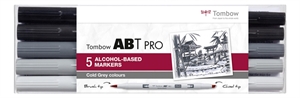Tombow Marker alkohol ABT PRO Dual Brush 5P-4 Kald grå (5)