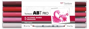 Tombow Marker alkohol ABT PRO Dual Brush 5P-5 rosa farger (5)