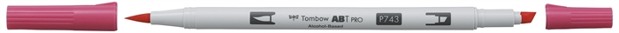 Tombow Marker alkohol ABT PRO Dual Brush 743 varm rosa