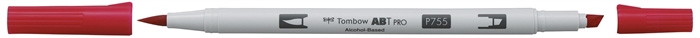 Tombow Marker alkohol ABT PRO Dual Brush 755 rubinrød