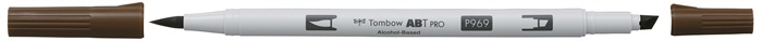 Tombow Marker alkohol ABT PRO Dual Brush 969 sjokolade