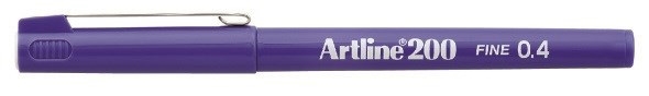 Artline Fineliner 200 Fine 0,4 blå.
