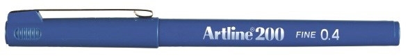 Artline Fineliner 200 Fine 0.4 kongeblå
