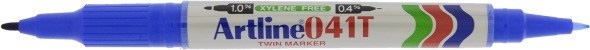 Artline Marker 041T 2-i-1 blå.