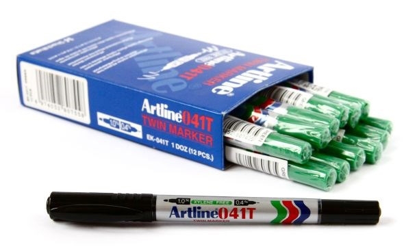 Artline Marker 041T 2-i-1 grønn