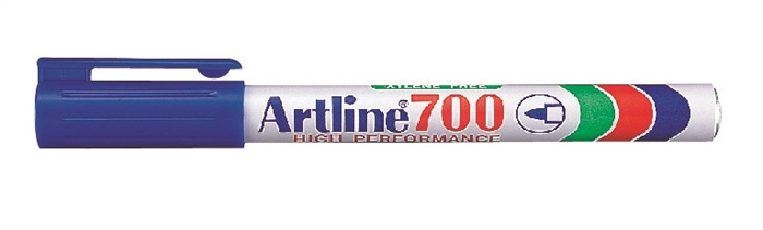 Artline Marker 700 Permanent 0.7 blå.