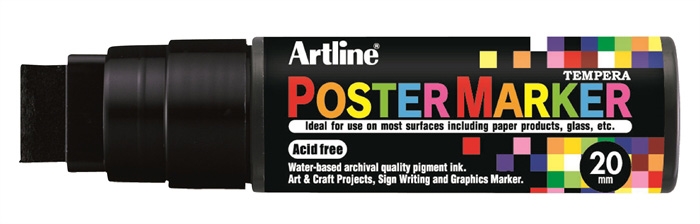 Artline Plakatmarkør 20 sort