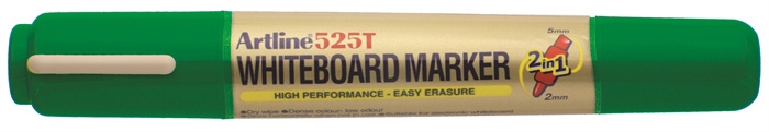 Artline Whiteboard Marker 525T 2-i-1 grønn