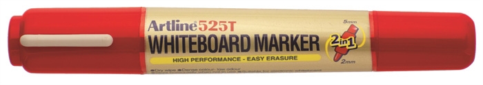 Artline Whiteboard Marker 525T 2-i-1 rød