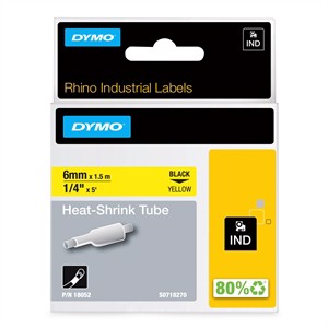 Tape Rhino 6mm x 1,5m krympestrømpe bl/gul
