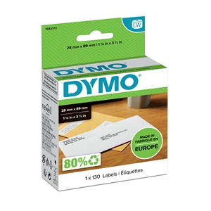 Dymo LabelWriter etiketter 28 x 89 mm, 1 x 130 stk.