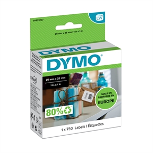 Dymo LabelWriter 25 mm x 25 mm flerbruks stk.