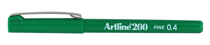 Artline Fineliner 200 Fine, 0.4 grønn