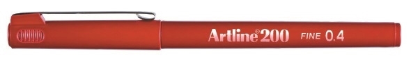 Artline Fineliner 200 Fine 0.4 rød
Artline Fineliner 200 Fin 0.4 rød