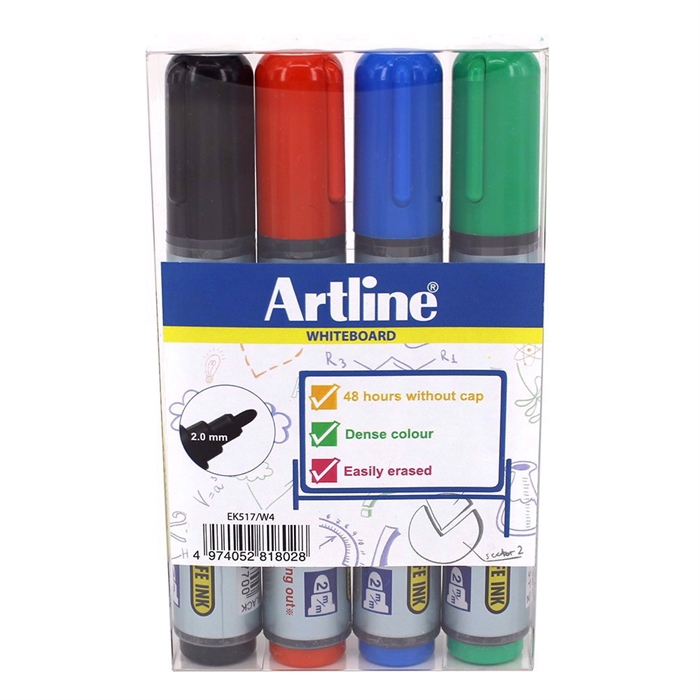 Artline Whiteboard Marker 517 4-sett