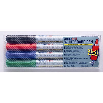 Artline Whiteboard Marker 541T 2-i-1 4-sett