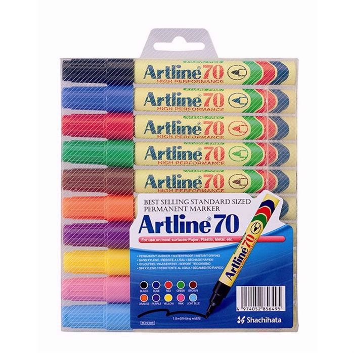 Artline Marker 70 Permanent 10-sett.