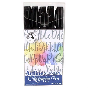 Artline Supreme Calligraphy Penn 5 - sett svart