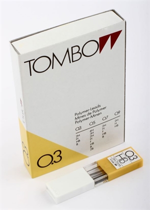Tombow blyantstifter 0,3 HB (etui med 12 stifter)