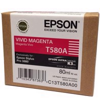 Epson Vivid Magenta 80 ml blekkpatron T580A - Epson Pro 3880
