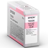 Epson Vivid Light Magenta 80 ml blekkpatron T8506 - Epson SureColor P800